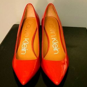 Calvin Klein red high heels